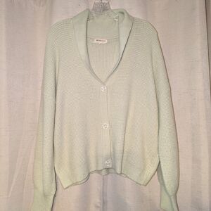 Mint Button-Up Cardigan